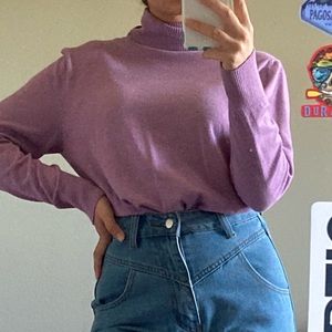 Lavender long sleeve turtle neck